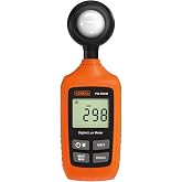 YOWEXA Digital Light Meter, Lux Meter with Foot-Candle Readings | Digital Illuminance Meter, 0-200,000 Lux/0-20,000 Fc, 1 Lux Resolution, 2 Readings/Second, Max/Min, Data Hold, Backlit LCD
