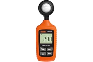 YOWEXA YW-552M Light Meter, Digital Lux Meter 0~200,000 Lux(0~20,000 Fc) with Backlight, Max/Min, Data Hold, Foot Candle & Lux Unit Switch, for Photography, Plants, Office, and Indoor Lighting