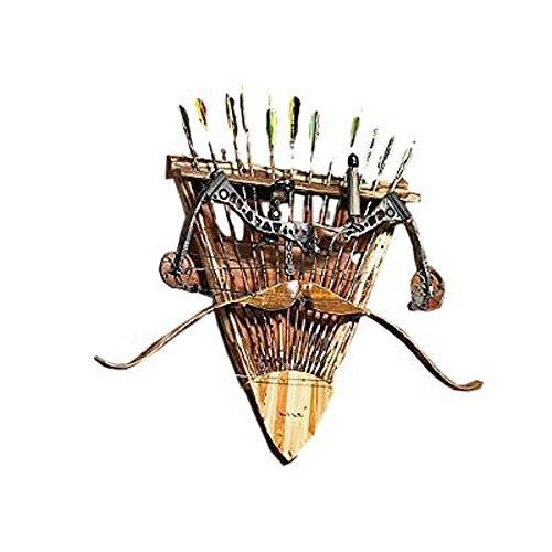 KT Wall Mounted Bow and Arrow Storage Rack, Handcrafted Archery Wall Rack Holder, Wooden Traditional Handmade, Archery Gear Wall-Mounted Holds 12 Arrows and 2 Bows Sporting Goods & eBook by Easy2Find