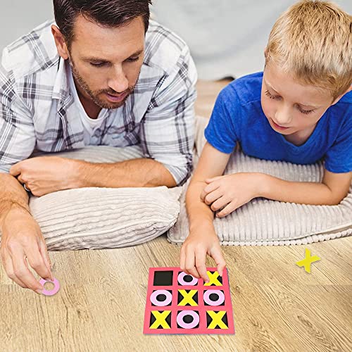 Gamie Foam Tic Tac Toe Mini Board Games, Set of 24, Colorful Family