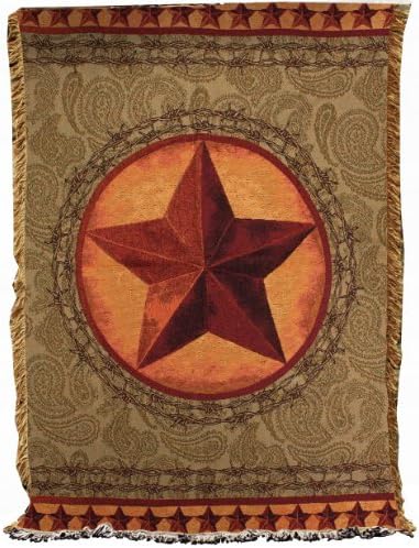 Manual Western Decor Collection 50 X 60Inch Tapestry Throw Western Star