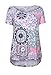 Dokotoo Womens Ladies Summer Casual Short Sleeve Floral Blouses Juniors Tops Shirts Plus Size Grey Large