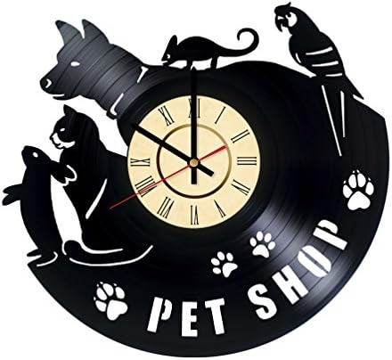 Littlest Pet Shop Accessories Art Decor Vinyl Record Wall Clock - gift idea for girls boys sister and brother - home &amp; office bedroom nursery room wall decor - customize your clock