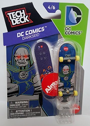 Tech Deck DC Comics Villains Darkseid Almost Skateboards Finger Board w Stand &amp; Sticker 4/6