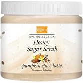 Pumpkin Spice Latte Honey Sugar Body Scrub Gentle Exfoliating Sugar Scrub with Hydrating Honey for Smooth, Soft Skin by BeBeauty 16 oz