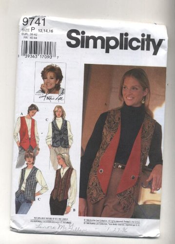 Simplicity Misses Set of Vests Sewing Pattern #9741
