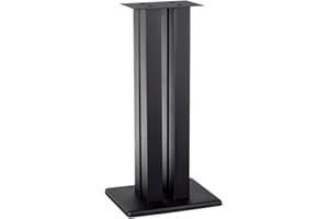 MONOPRICE Monolith Speaker Stands - Sturdy Construction, Rectangular Columns, Rectangular Columns, 32 Inch, Black