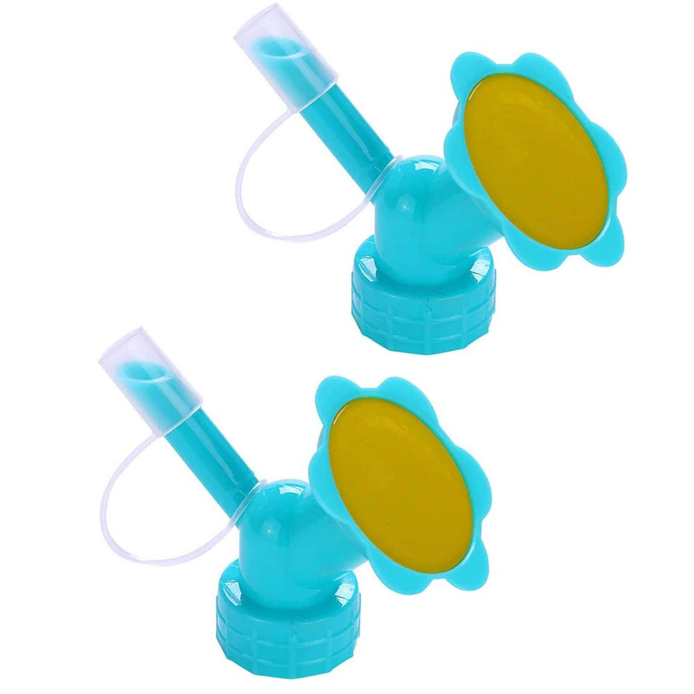 2 in 1 Bottle Top Waterers 2 Pcs Watering Tops for Plastic Bottles, Dual Head Bottle Watering Spout, Sprinkler Portable Garden Watering Cans Spray Cap for Home Garden Potted