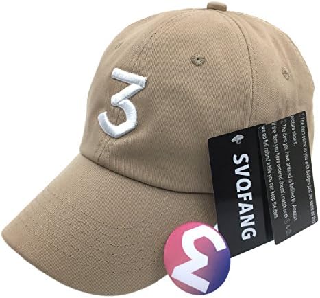 Chance The Rapper 3 Hat Dad Cap Baseball Cap Number 3 Adjustable (Khaki)