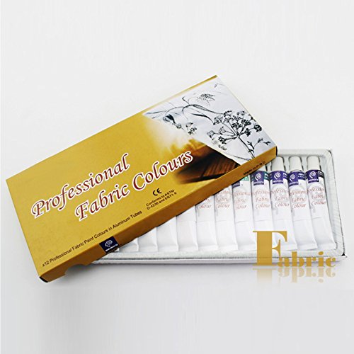 image for Magicdo® 12 Cols Fabric Paint Set Nontoxic Textile Fabric Paint Artis