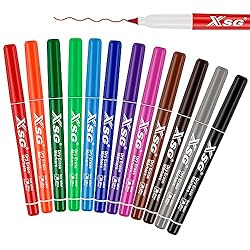 XSG Dry Erase Markers Ultra Fine Tip，0.7mm Ultra