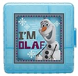 Zak! Designs GoPak Lunch Box Divided Food Storage Container with Olaf from Frozen, Break-resistant and BPA-free Plastic