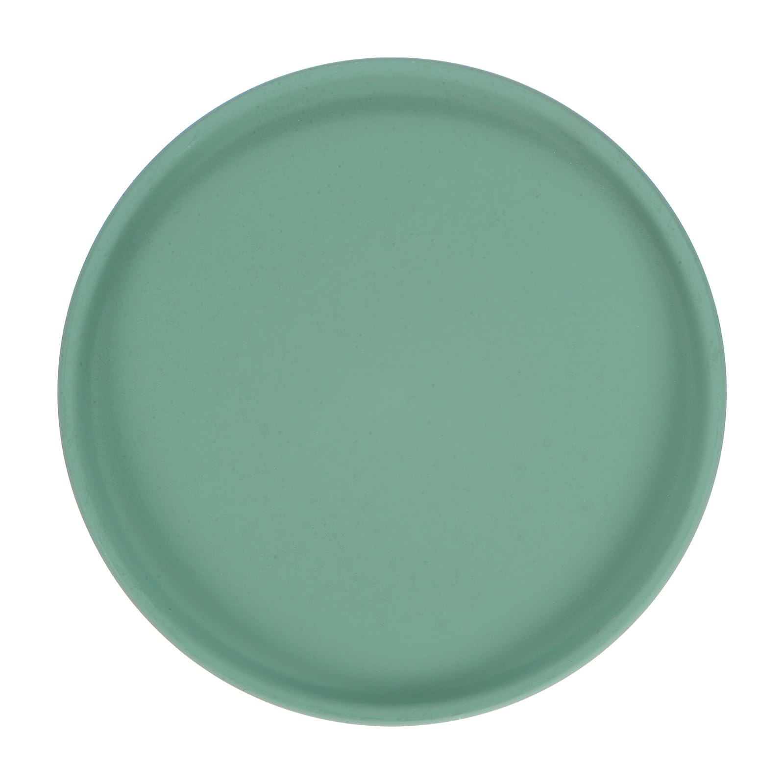 M METERXITY Ceramic Plant Saucer, 6.3 Inch 16cm Plant Water Catcher Tray, Plant Pot Saucers for Indoor/Outdoor Plants/Flower Drainage Drip Water Tray [Round Dark Green]
