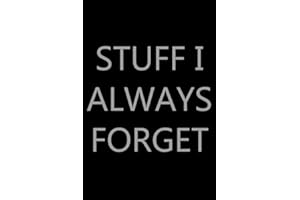 Stuff I Always Forget: Password Log Book, Internet Login Keeper, Website Log Book Organizer, Simple and Minimalist with Matte