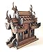 GABUR Thai Spirit House SMALL9 Sanpraphum Thai Handmade Spirit House Teak Wood Decoration Garden,