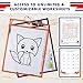 [15 Pack] 10x14 Premium Reusable Dry Erase Pockets with Unlimited WORKSHEETS & Free Bonuses. Each Heavy Duty Dry Erase Pocket Ideal for Office, School Supplies, Classroom Supplies by ReadySet