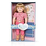 Maplelea Brianne 18 Inch Doll (Long Blonde Hair with Bangs, fair Skin, Blue Eyes)