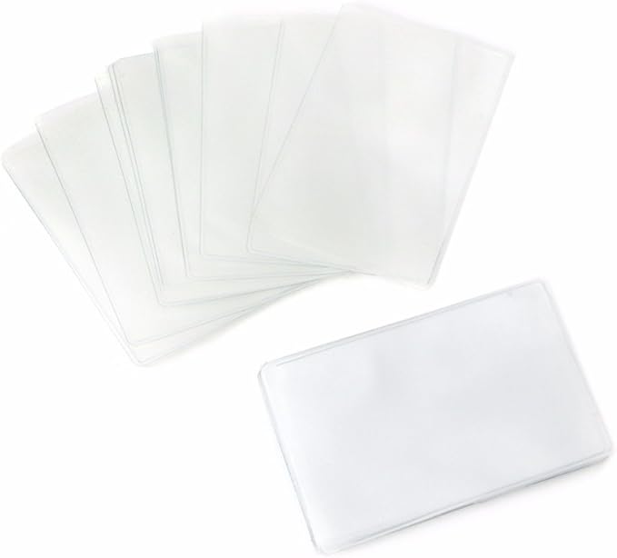 MOTZU 100 Pieces Soft Plastic Card Protector Sleeves, Double Sided