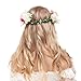 Valdler Champagne Rose Flower Crown for Festival Wedding Party (1 pcs)