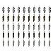 PRESTIGE CARTRIDGE100PCS Mixed DIY Antique Bronze Silver Feather Charms Pendants Jewelry Making Accessories for Crafting, Bracelets, Necklace by SkyCooool