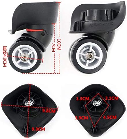 1 ペア スーツケースに使える代用品 交換 ホイール静音 キャスター ショップ スーツケースキャリーボックスなどの車輪補修用 Diy 黒い トラベルバッグラゲッジ修理 小さい 代用品 W042 取替え