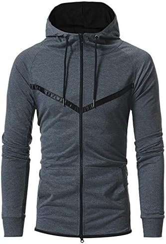 BBTURE Hoodie Zipper Cardigan Sweatshirt Mens Moletom Masculino Hoodies Slim Tracksuit Dark Gray M