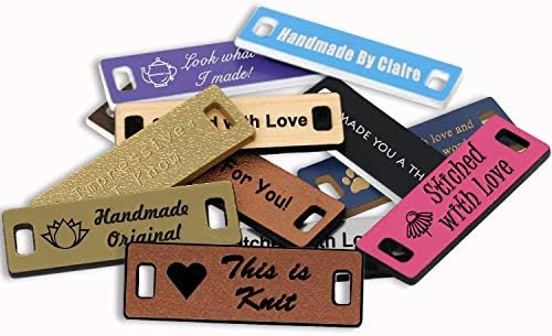 LHS Engraving | Personalized Handmade Tags Custom Engraved Textured Copper Plastic Sewing & Knitting Supplies Black Lettering USA - M2