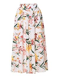 Chartou faldas plisadas en A, con estampado floral, para dama