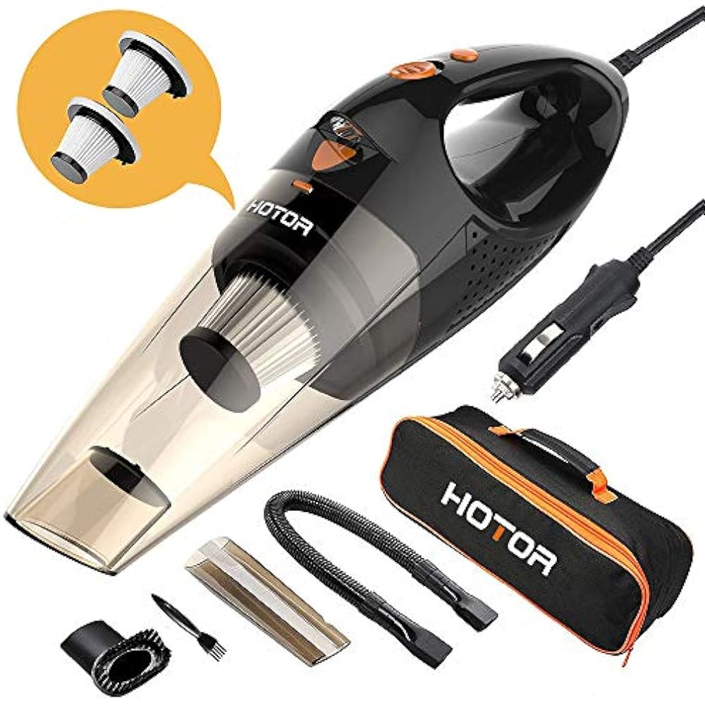 Corded Car Vacuum Cleaner With LED Light, DC12Volt Wet/Dry Portable
