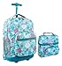 J World Combo Rolling Backpack & Lunch Bag Back to School Bundle Set Sunrise / Corey