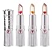 Petansy 3 Colors Lip Set Jelly Flower Lipstick Waterproof Lip Makeup Durable Lipgloss Cosmetics Set with Gift Box (3 Pcs)