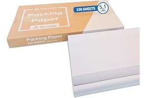 HANA PAPER 30.5" x 17" Large Size (150 sheets, 5.5lb) Packing Paper Sheets for Moving, A grade of Newsprint paper for wrapping, storage, shipping. Box packaged. Ideal for wrap dish, glassware.
