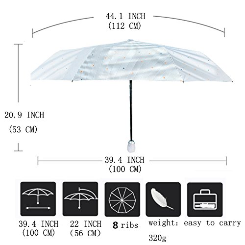 image for 17KM Outdoor Travel Sun & Rain UV Protection Parasol Umbrellas Lightwe