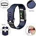 Wepro Bands Compatible with Fitbit Charge 2 HR for Men Women Girls Kids, Large, Blue