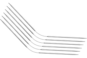 uxcell 6Pcs 2.5mm Double-Pointed Flexible Knitting Needles 9 Inch(23mm) Stainless Steel Needle for Handmade Projects DIY Knit