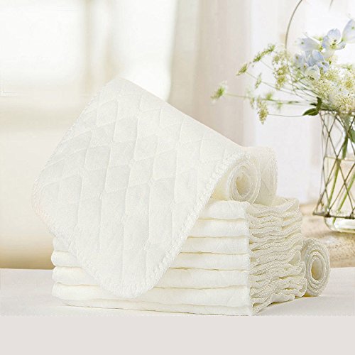 NPLE--10 PCS New Reusable Baby Modern Cotton Cloth Diaper Nappy Liners Easy to Use