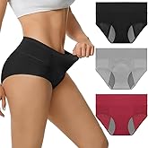 LOSWIE Incontinence Zero-Leak Underwear for Women, 60ml Absorbency Period Underwear Comfort-Stretch Hi-Waist, Leakproof & Washable Postpartum Panties, Holds Up to 8 Regular Tampons