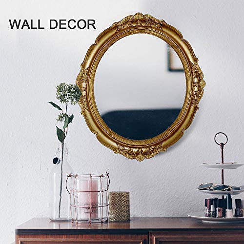 OMIRO Decorative Wall Mirror, Vintage Hanging Mirrors for Bedroom LivingRoom Dresser Decor