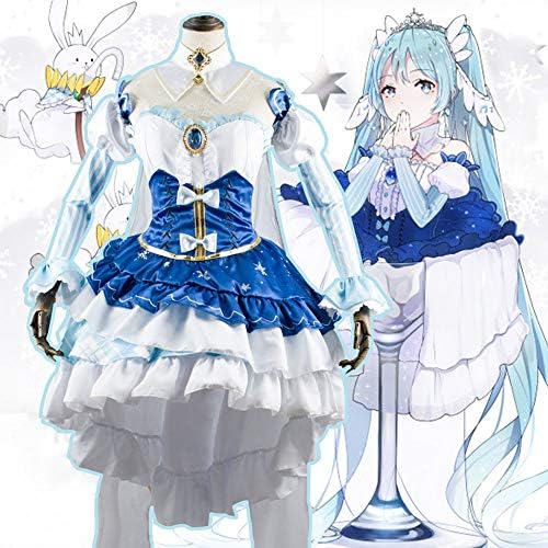 CQY 2019 New Dress Hatsune Miku Role-Playing Clothing Wig Shoes Accessories Full Halloween Costume,5,S