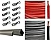 8 Gauge 8 AWG 10 Feet Red + 10 Feet Black Welding Battery Pure Copper Flexible Cable + 10pcs of 3/8