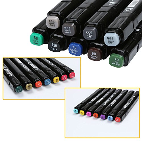Alimao Touchfive 30Colors 2019 New Pen Marker Set Dual Fashion Boutique Head Sketch Markers Brush Pen Special sale Black - Thumbnail 5