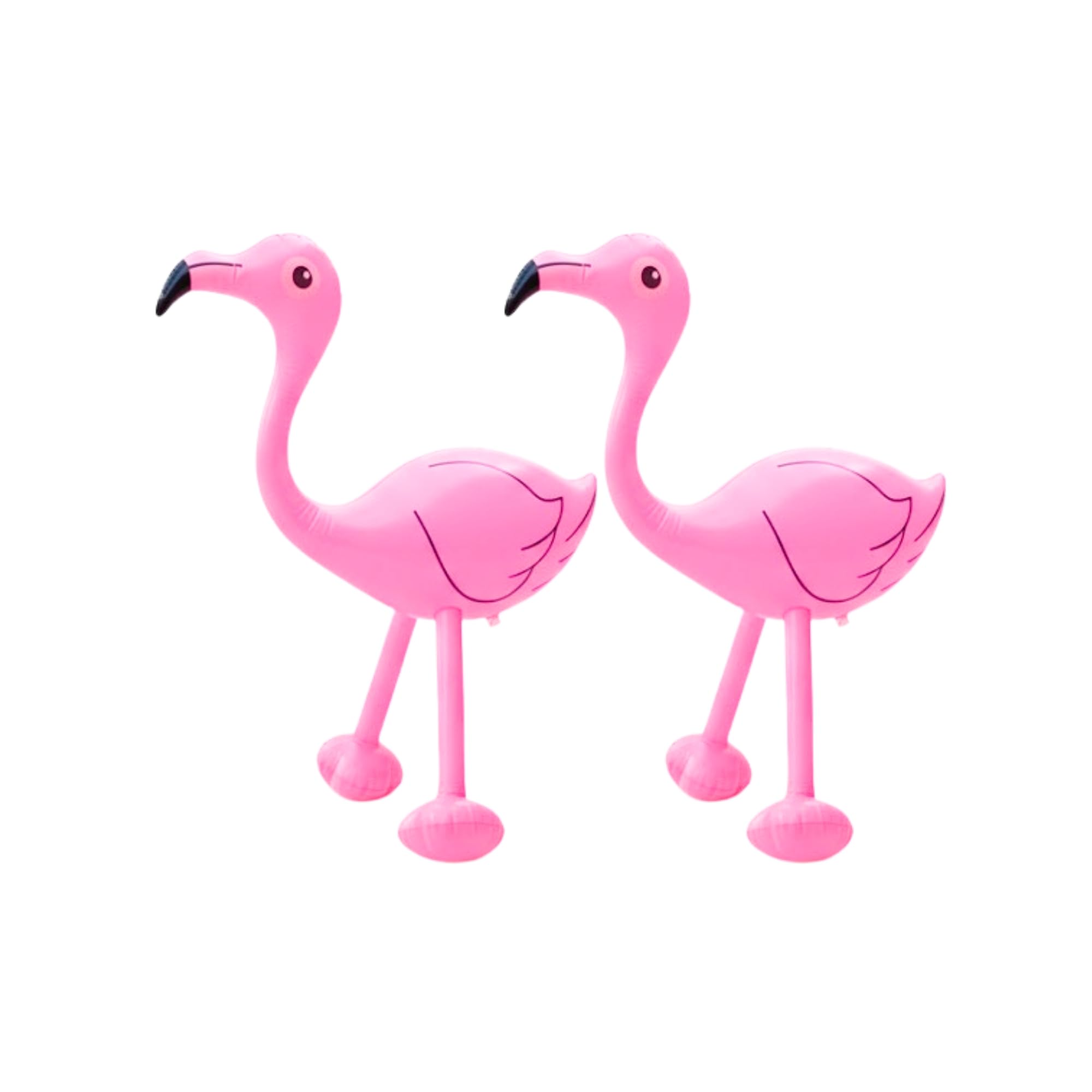 2 Pcs Inflatable Pink Flamingo Blow Up Party Decorations 45 cm, Tropical Hawaiian Luau Fancy Dress Props for Hen Do, Stag Party, Pool Parties, Summer Events and Photo Booth Accessories