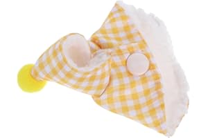 LALAFINA Plush Parrot Cloak Winter Jacket for Small Birds Yellow L, Warm Parrot Costume Bird Clothes for