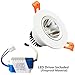 LightingWill 2.5inch LED Dimmable Downlight, 5W COB Recessed Ceiling Light, Warm White 3000K-3500K, CRI>80, 50W 387LM Halogen Bulbs Equivalent, White (4 Pack)