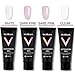 Viomuse Nail Extension Gel Kit Enhancement System 30ml4 Quick Build Gel, All in One Kit, including brush pen, Slip Solution, Dual Forms, Top Coat & Base Coat Gel Polish