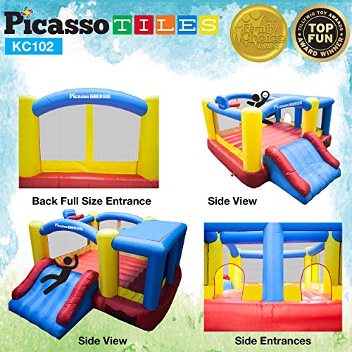 4 PicassoTiles+Inflatable+Bouncing+Playhouse+Basketball