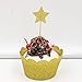 Perfec SYNCHKG107800 Twinkle Twinkle Little Star Birthday Cupcake Toppers Baby Shower Cupcake Toppers Gold Star Toppers Set of 24