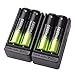 4X 5800mAh Li-ion 18650 3.7V Rechargeable Battery + 2X Smart Charger
