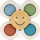 Itzy Ritzy Pop & Whirl – Fidget Spinner Travel & Bath Toy for Babies & Toddlers – Fidget w/Textured Silicone Poppers to Devel