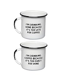 UNELEFANTE   Juego de 2 tazas esmaltadas (35 ml, 3